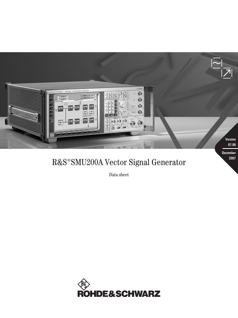 SMU200A Vector Signal Generator - Rohde Schwarz