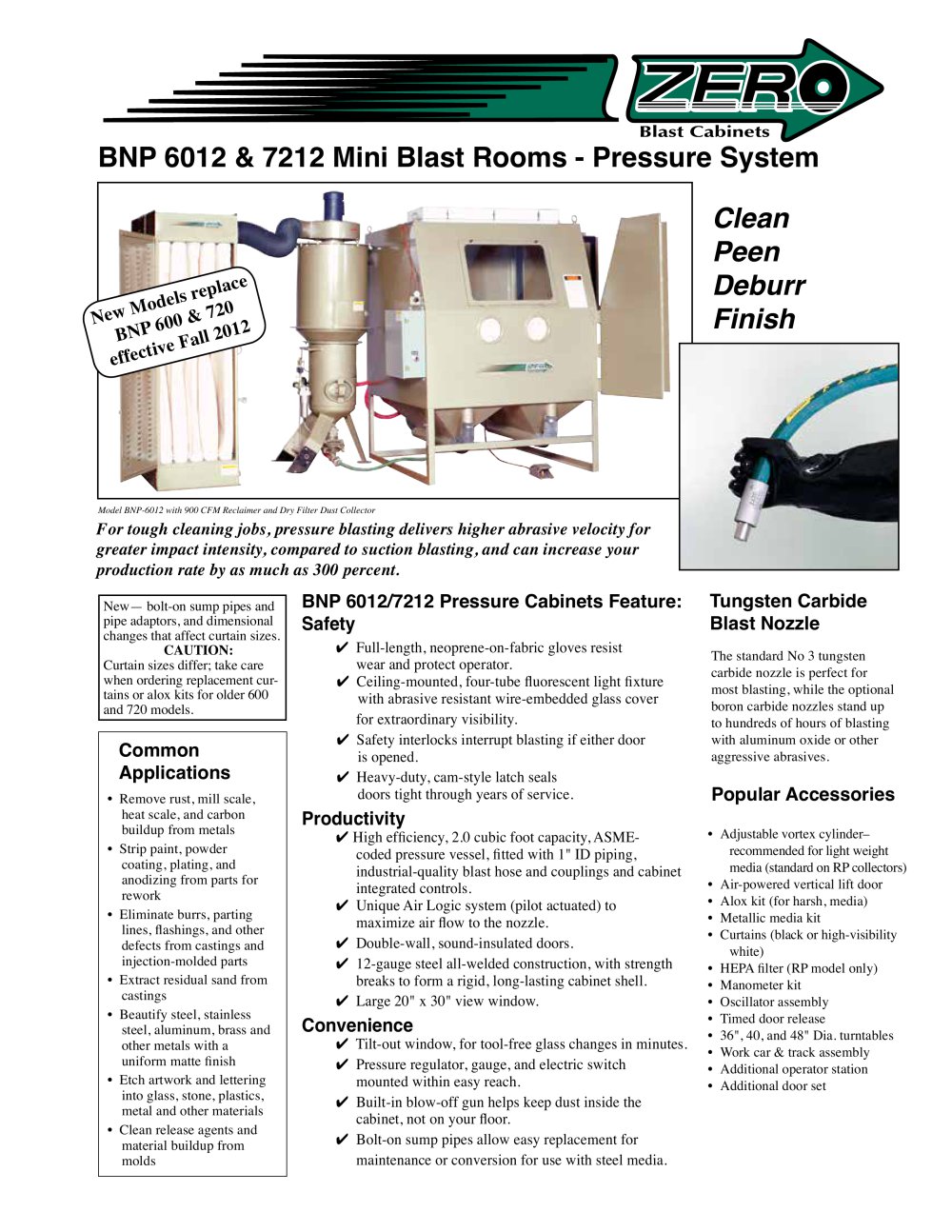BNP 600 & 720 Mini Blast Room - Suction System (Rev. C) - CLEMCO