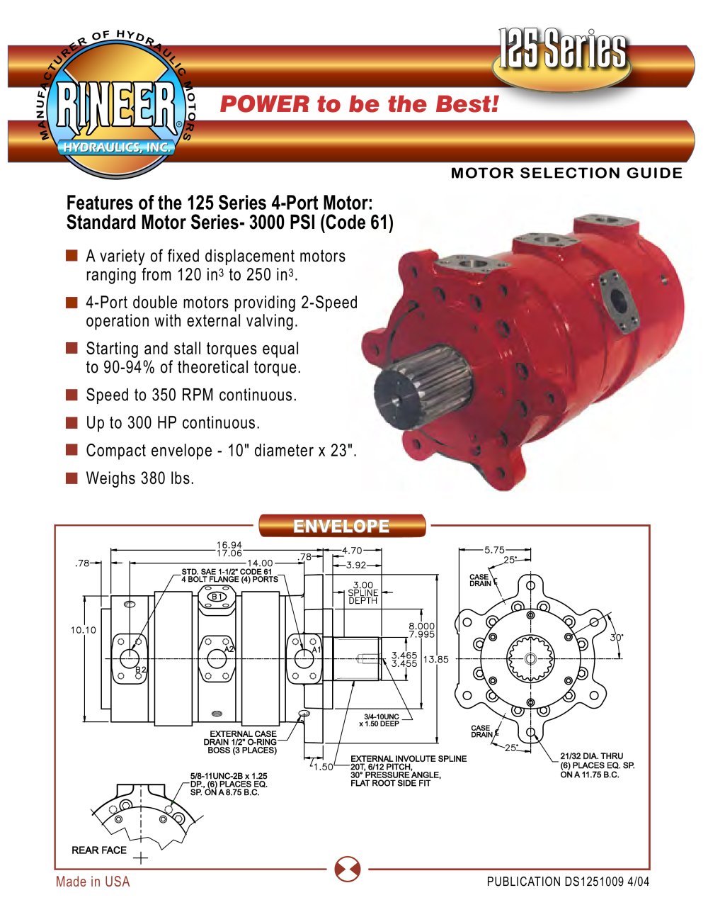 125 Series 4-Port Motor - RINEER