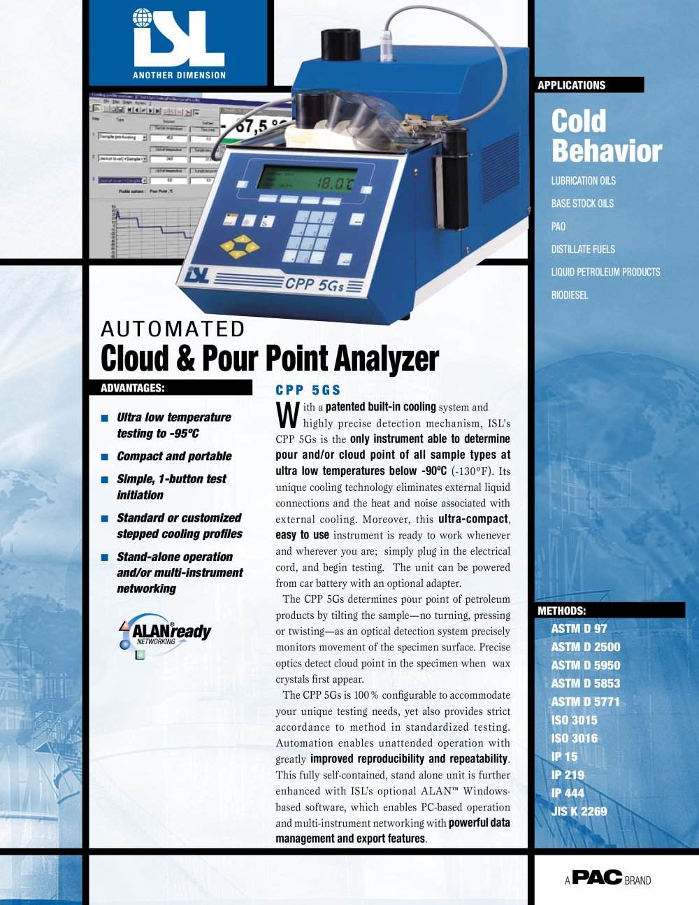 CPP 5GS - AUTOMATIC CLOUD & POUR POINT ANALYZERS - PAC