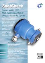 SpotCheck 1000/2000: Non-invasive point level detector for tanks & pipes.