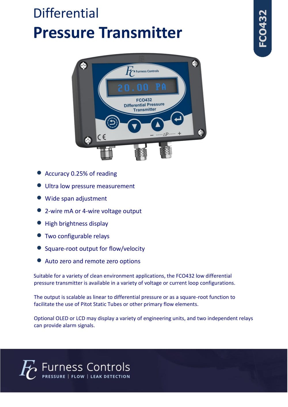 Differential Pressure Transmitter - Furness Controls