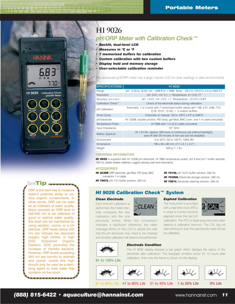 Hanna Instruments - 2756, 208977, 5316, 4668