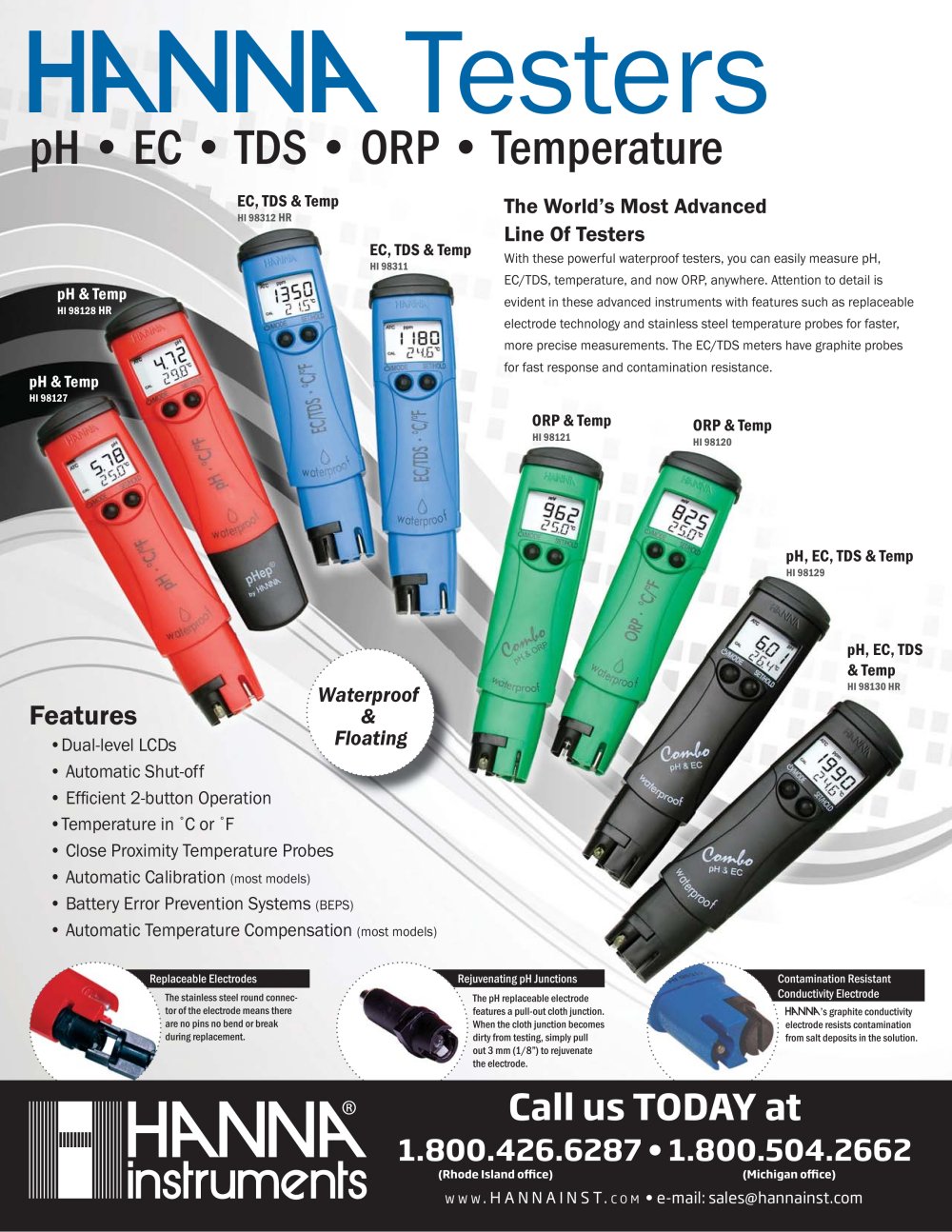Pocket Waterproof Testers - Hanna Instruments