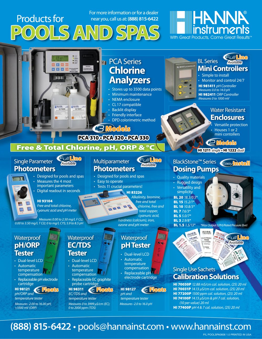 Products for Pools and Spas - Hanna Instruments