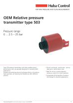 OEM Relative pressure transmitter Type 503