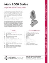 Mark 2000 Series Angle Seat On/Off Control Valves