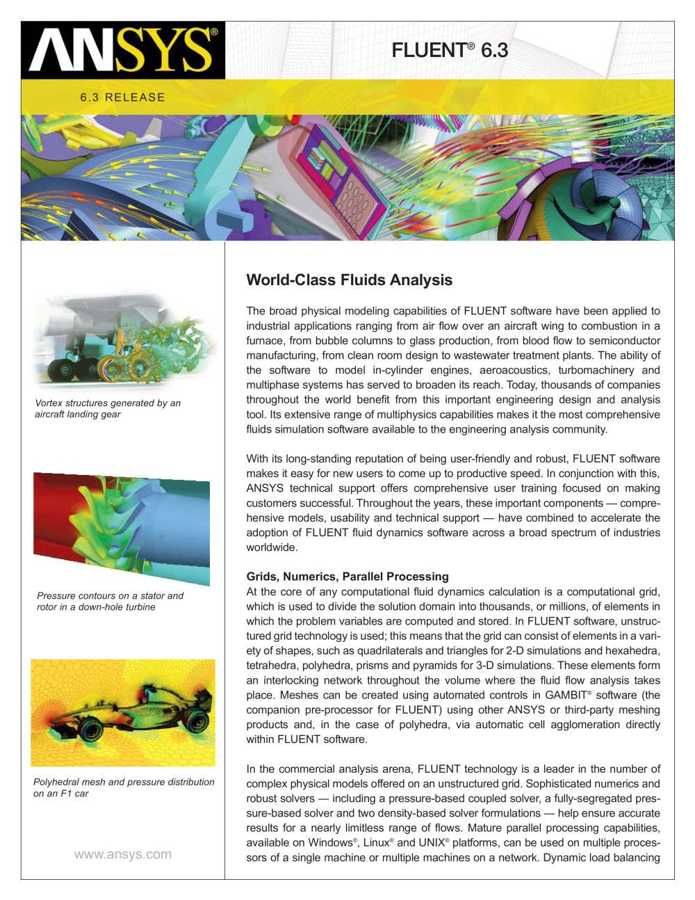 Fluent 6.3 - World Class Fluids Analysis - ANSYS
