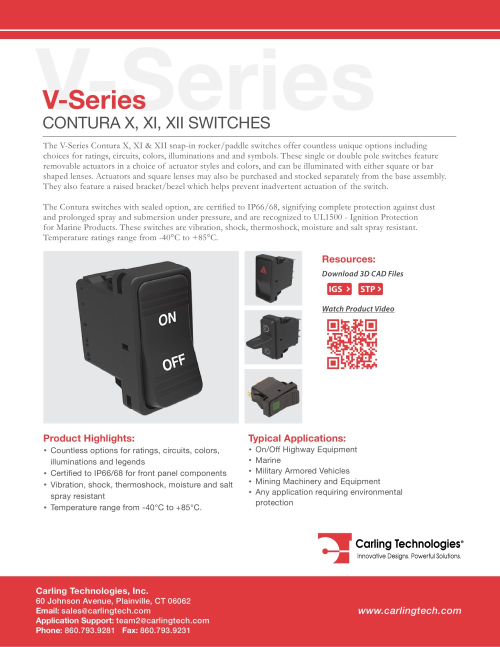 v series contura x xi xii carling technologies pdf catalogs