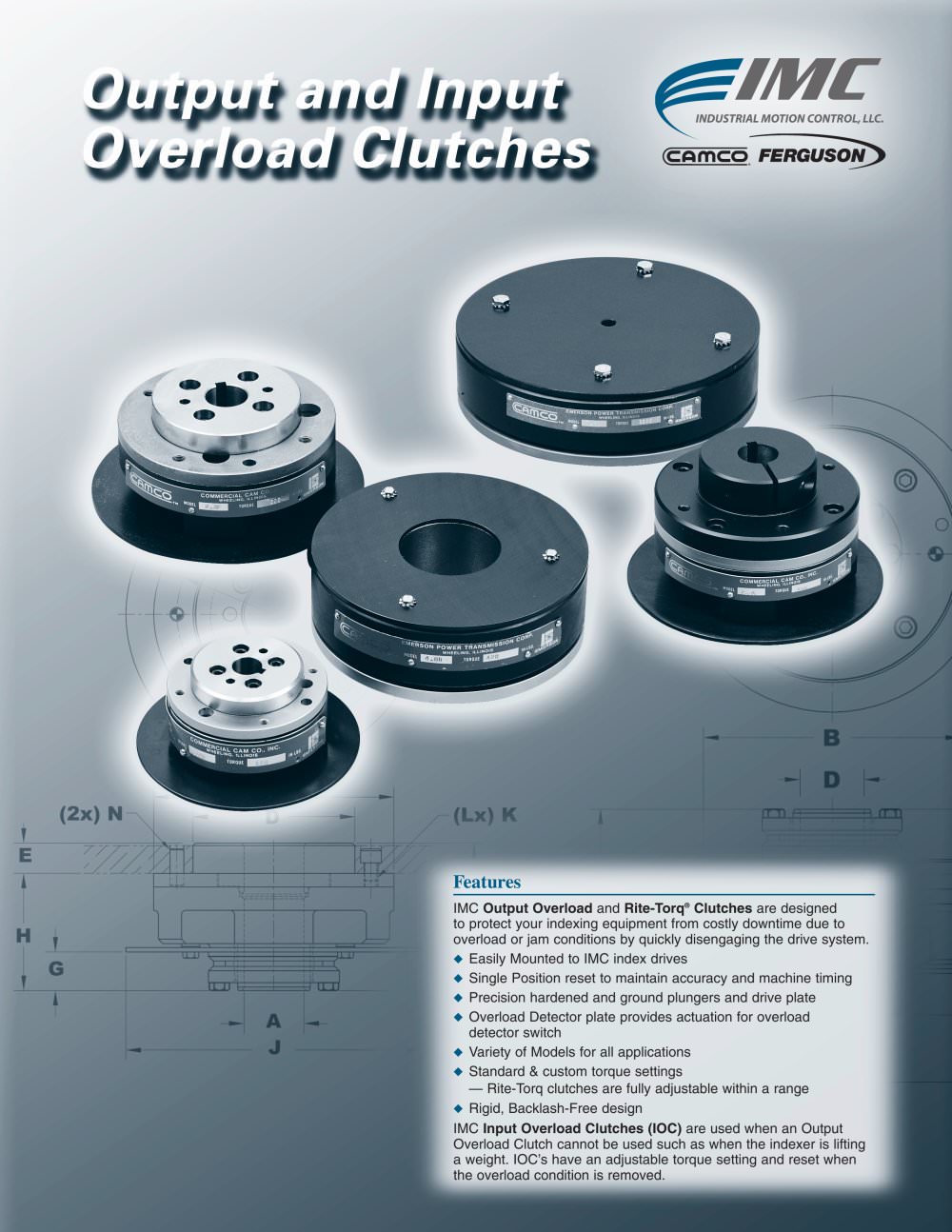 CAMCO Output and Input Overload Clutches (H) - CAMCO