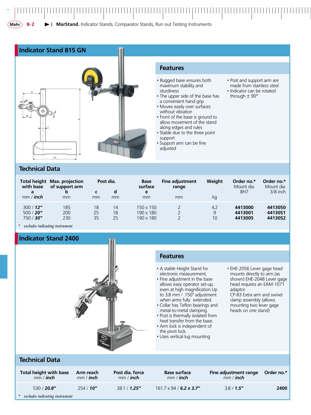 MarStand Indicator Stand 815 MG with flexible stem - MAHR