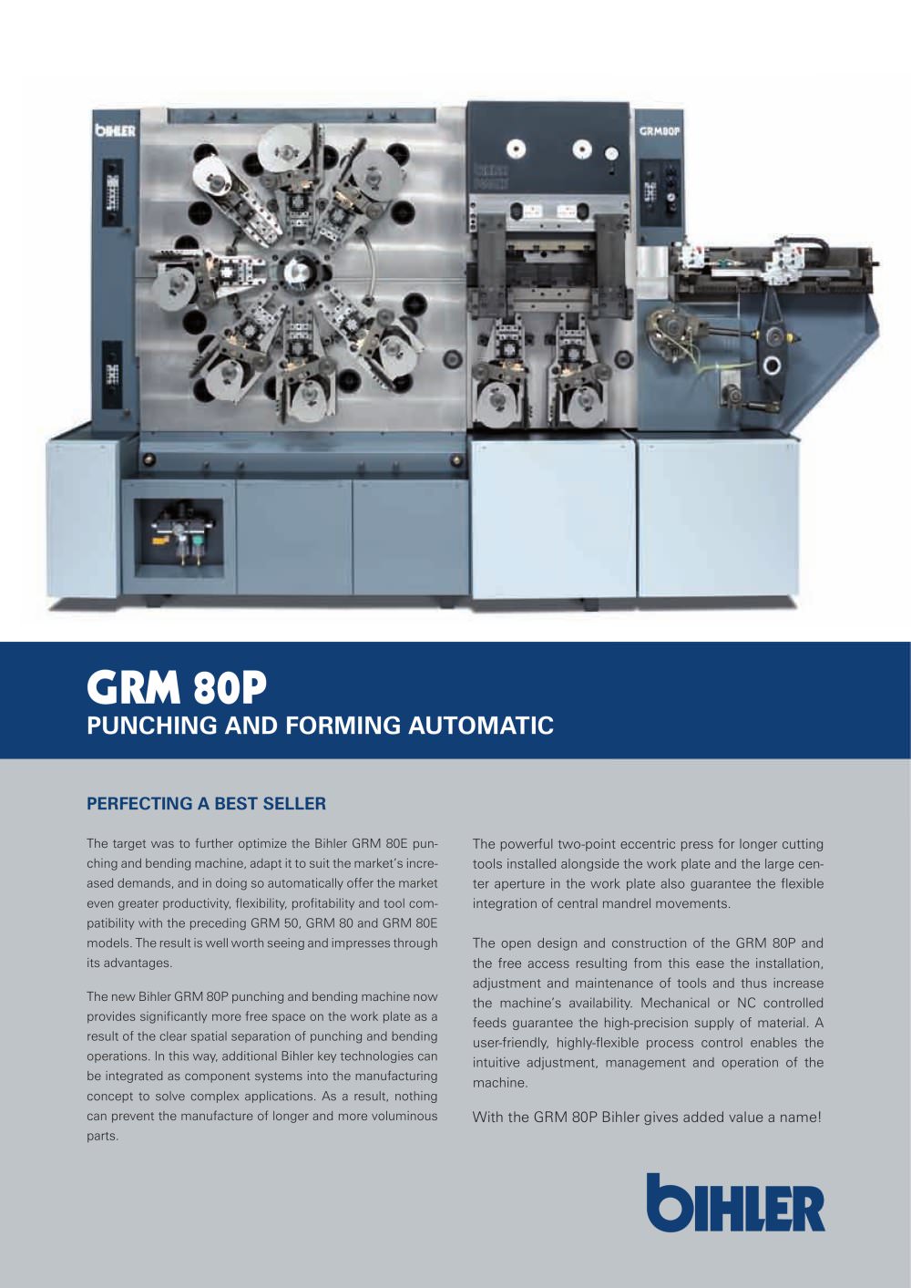 New Bihler GRM 80P punch-bending machine - Bihler