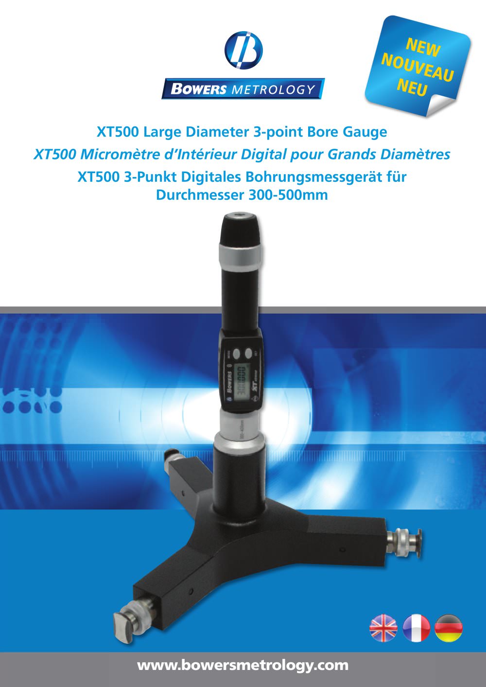 XT500 Large Diameter 3 Point Bore Gauge - Bowers Metrology