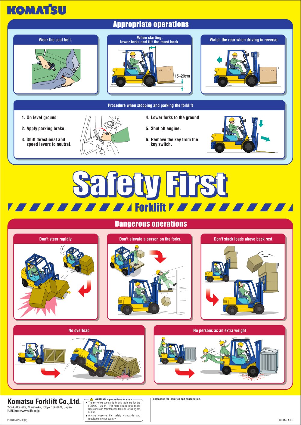 Safety first brochure - KOMATSU FORKLIFT