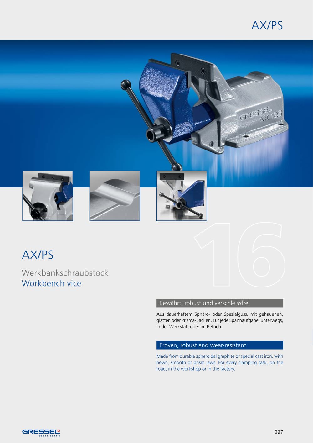 AX/PS Workbench vice - GRESSEL