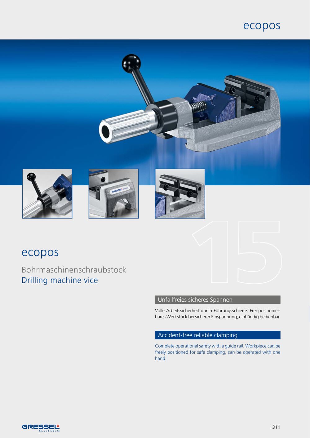 ecopos, Drilling machine vice - GRESSEL