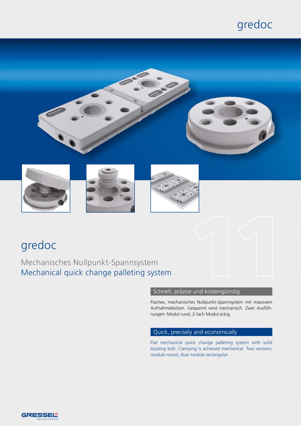 gredoc, Mechanical quick change palleting system - GRESSEL
