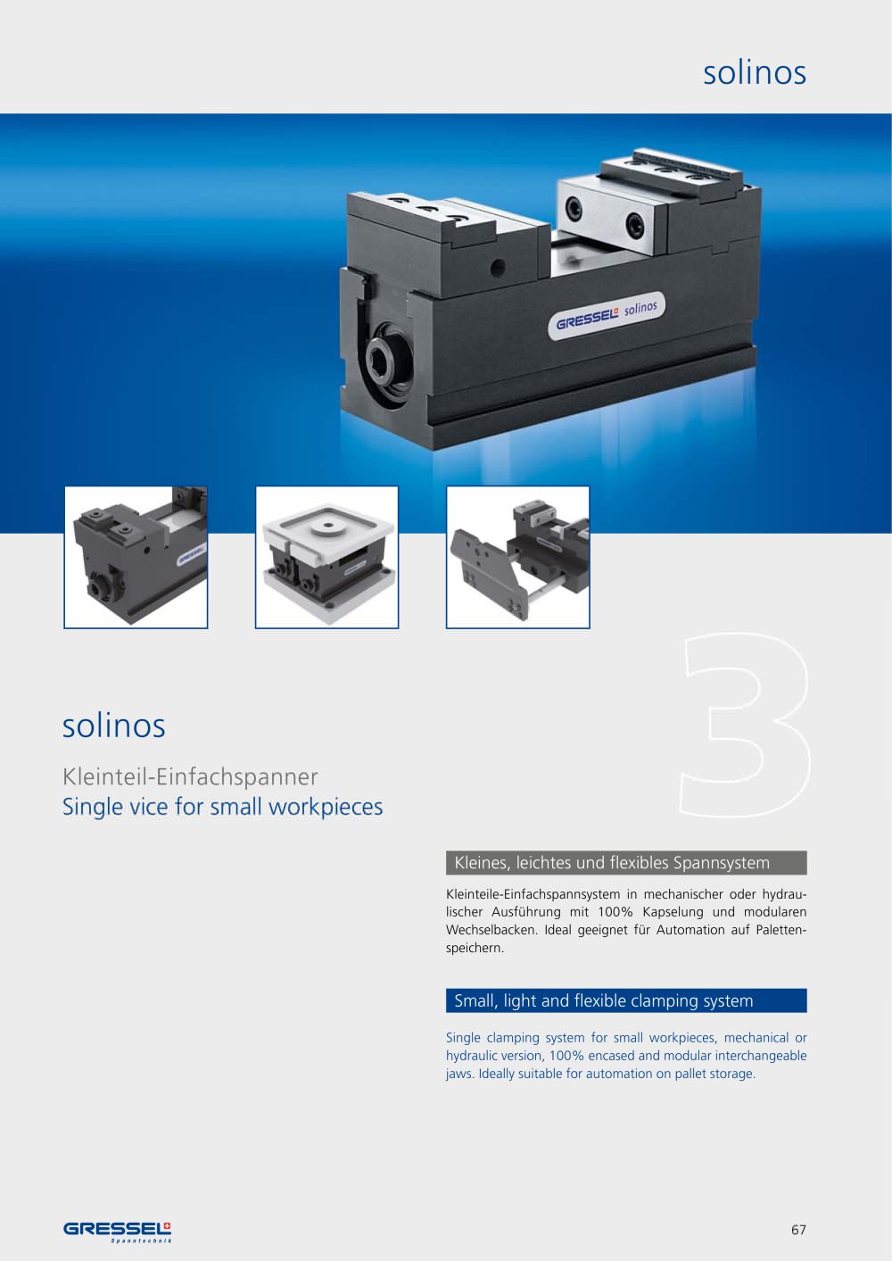 solinos, Single vice for small workpieces - GRESSEL