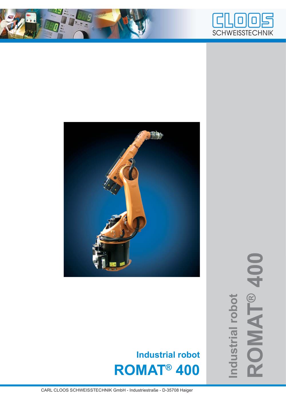 The new Industrial robot ROMAT&reg; 400 - CLOOS