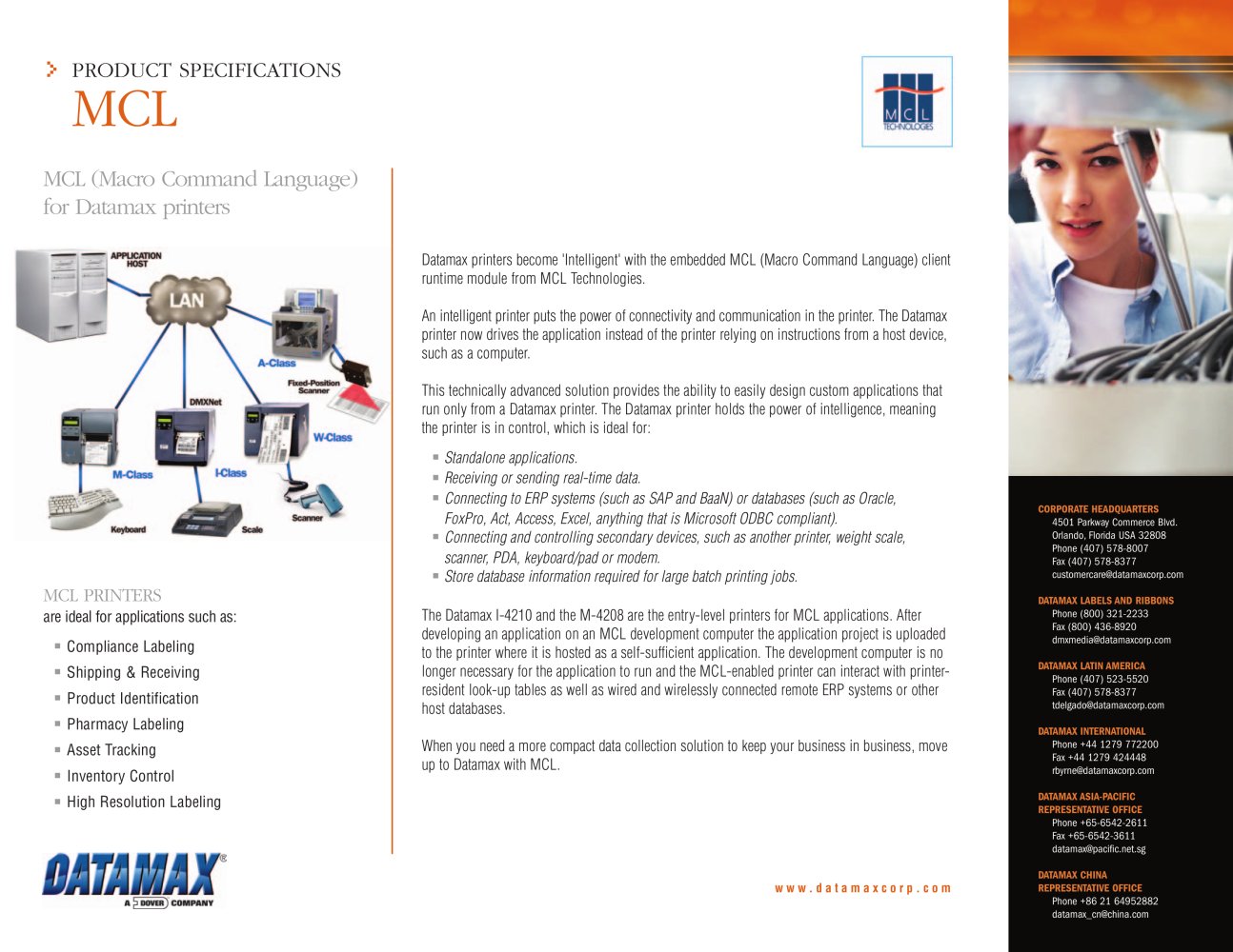 Intelligent Bar Code Printers - DATAMAX