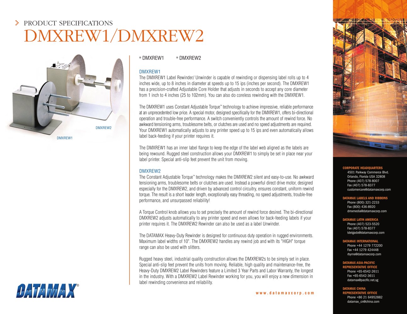 label rewinder/winder - DATAMAX