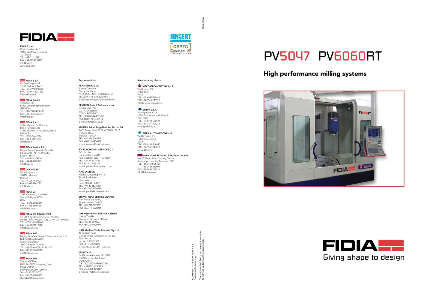 PV5047 - PV6060RT - FIDIA