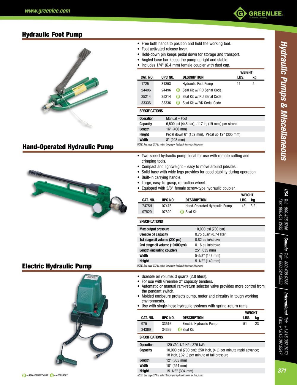 GREENLEE - 131312, 80714, 209033, 2770, 82532