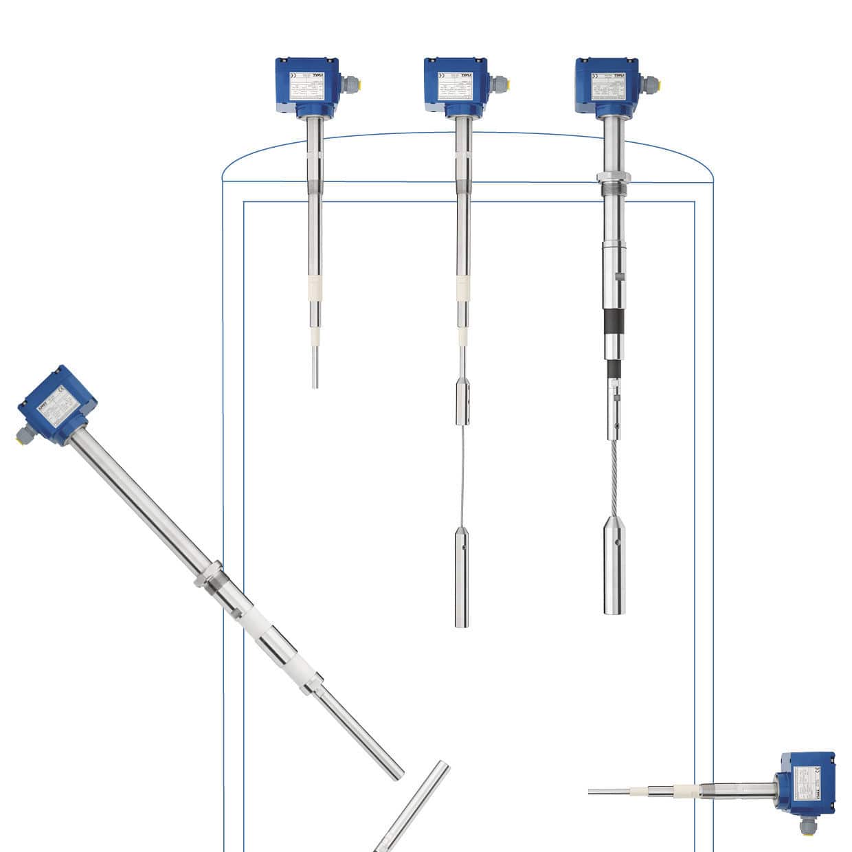 Sensor de nível capacitivo RFnivo 3100 UWT GmbH para líquidos