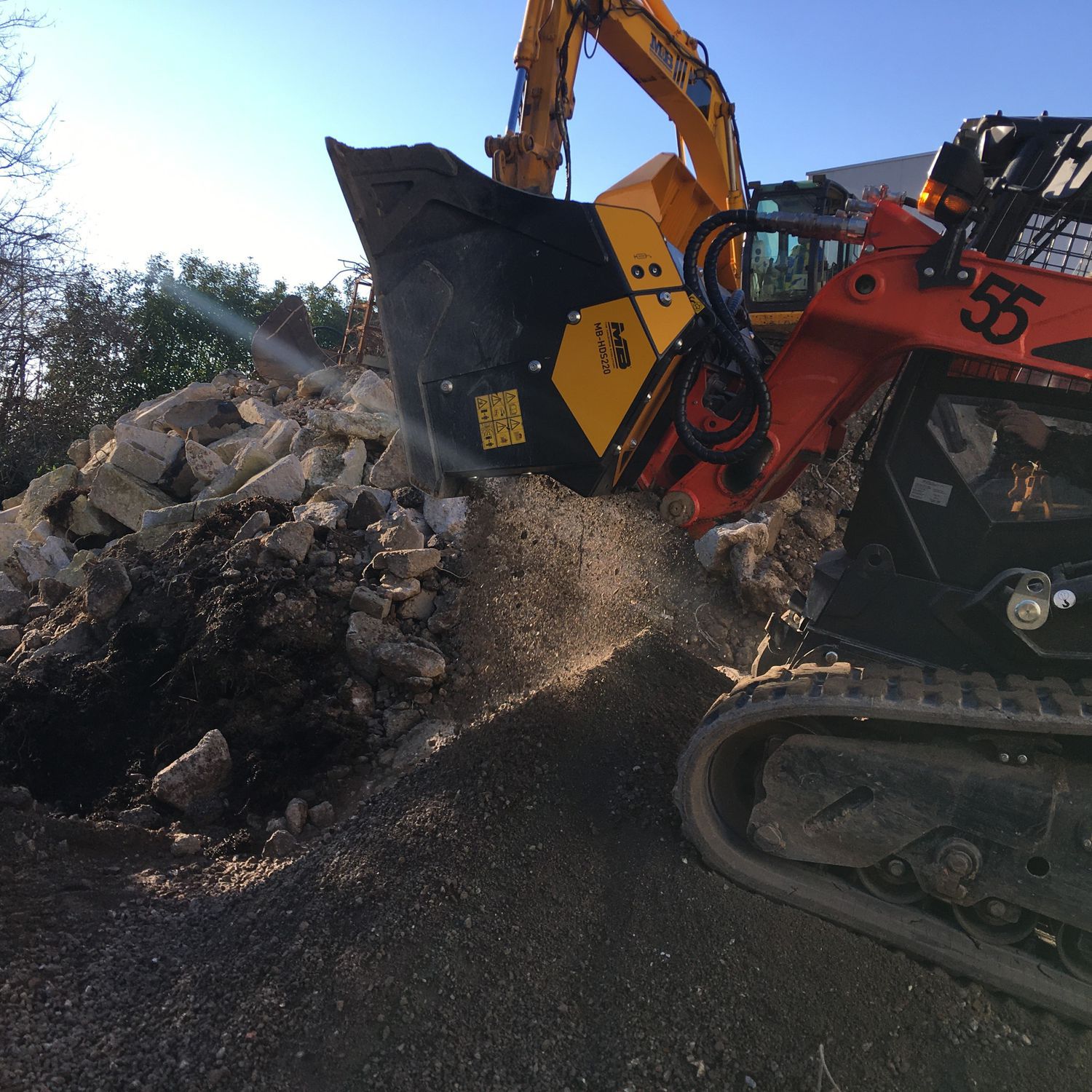 Caçamba peneira MB HDS220 MB Crusher para minicarregadeira para