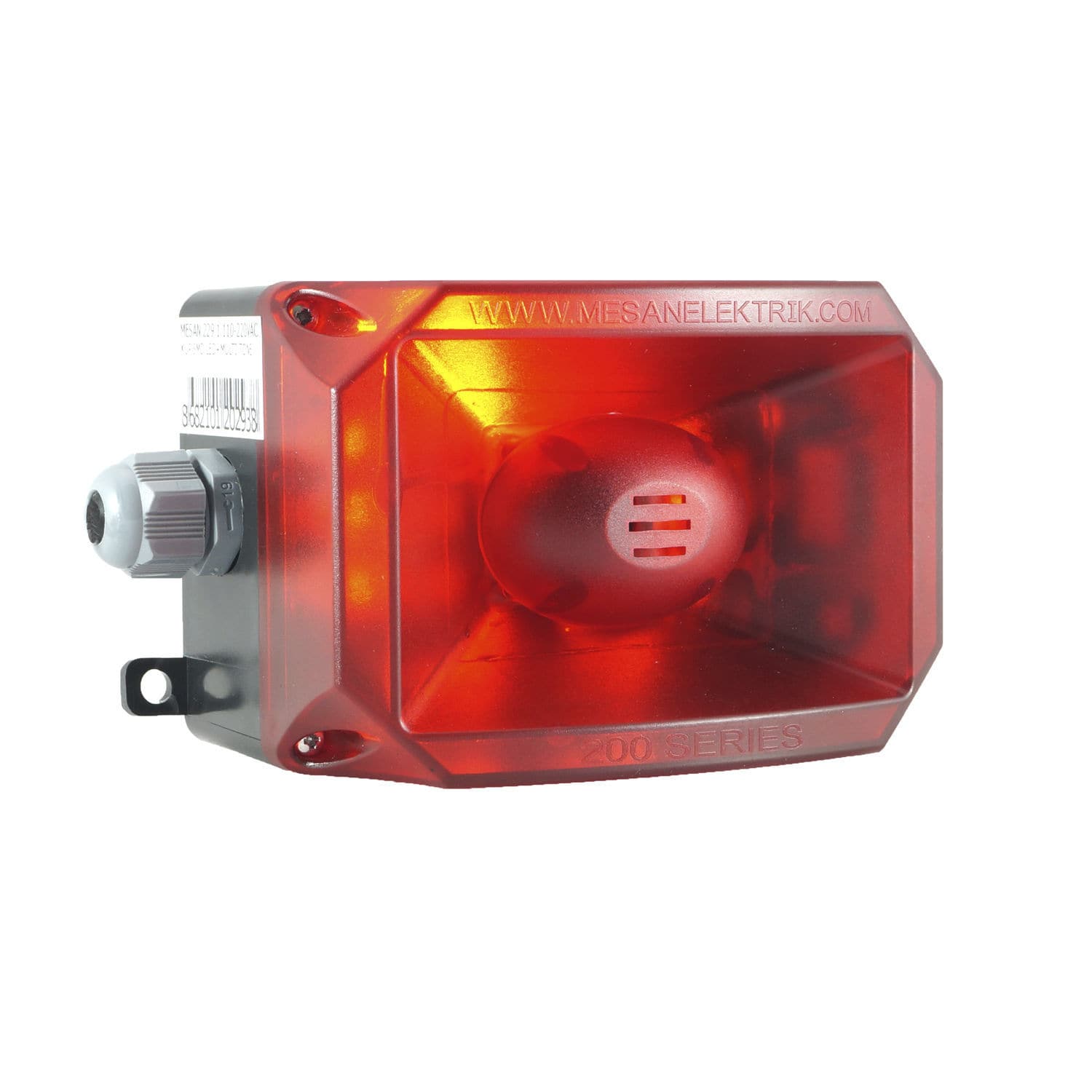 Sinalizador Sonoro Para Alarme Flashes De Luz MS 229 MESAN