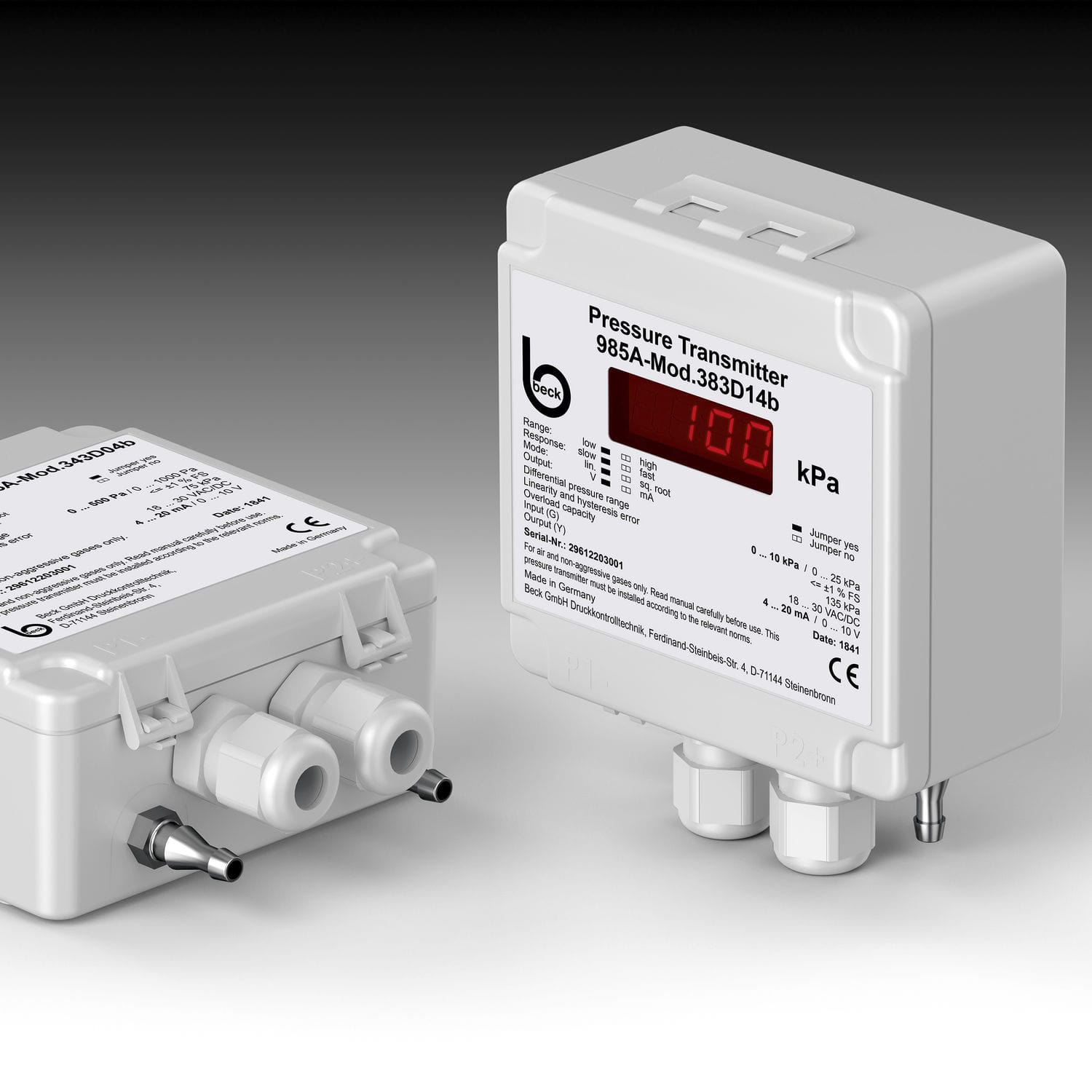 Sensor de pressão diferencial 985 series Beck Sensortechnik GmbH