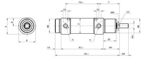 Cilindro Pneum Tico Idm W Artec Srl De Dupla A O