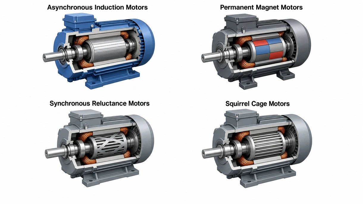 Close up of industrial AC motor stator windings showing high quality insulation for thermal management and operational durability.