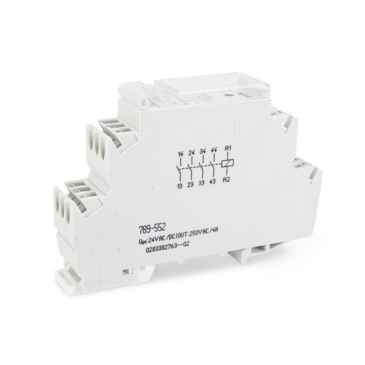 Switching relay module 789 series WAGO DIN rail mounted / compact