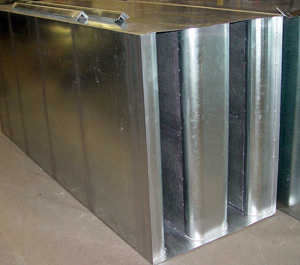 Exhaust silencer Duct dB Noise Reduction fan