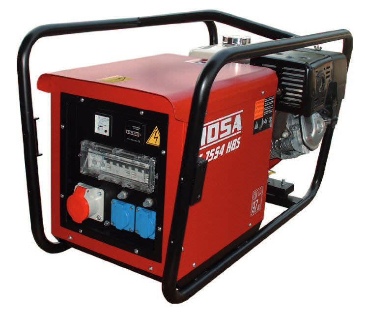 Gasoline engine generator set - GE 7554 HBS - MOSA - three-phase ...