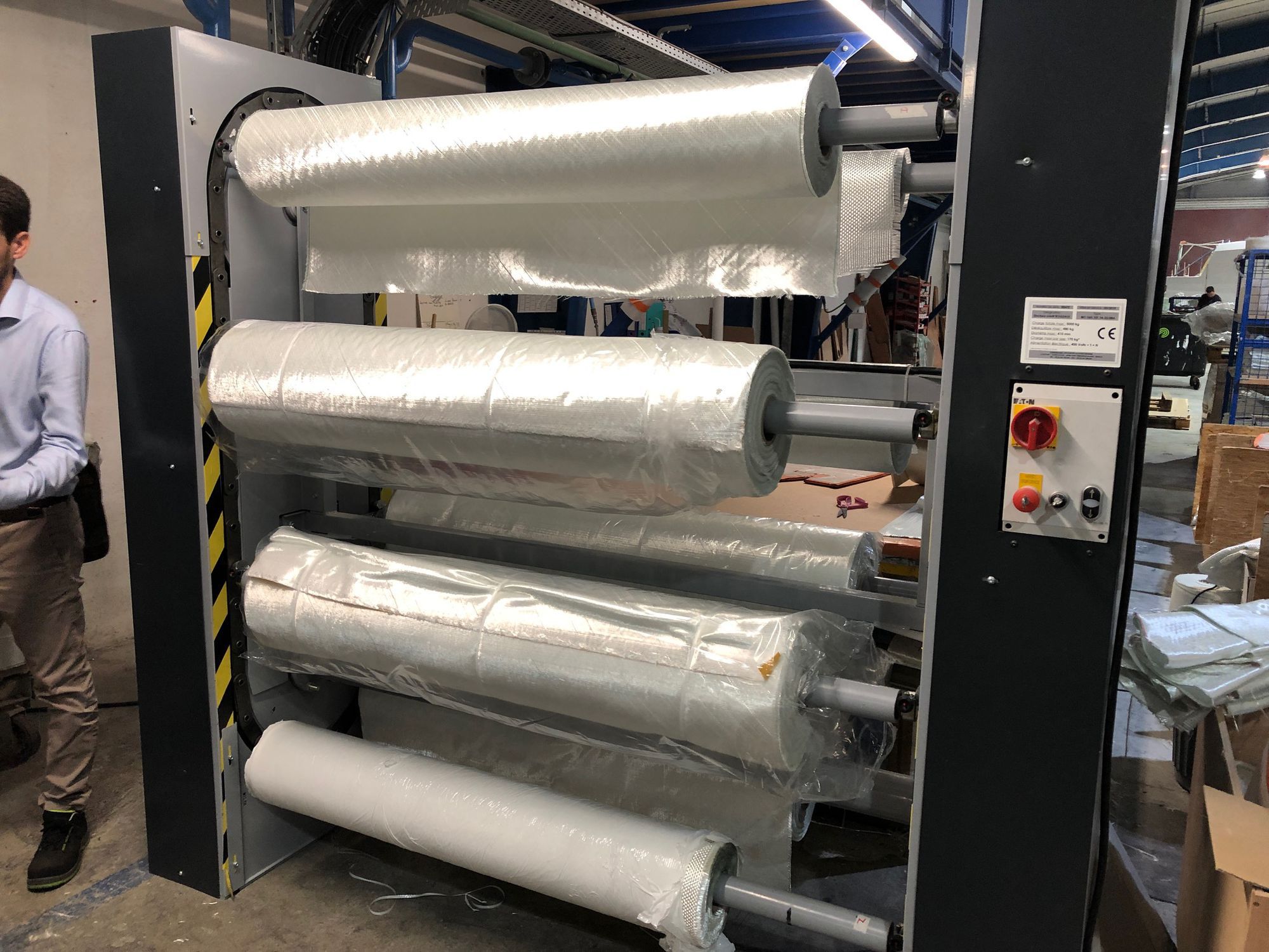 Roll storage carousel OPTIROL SYSTEO INDUSTRIE S.A.S fabric / for