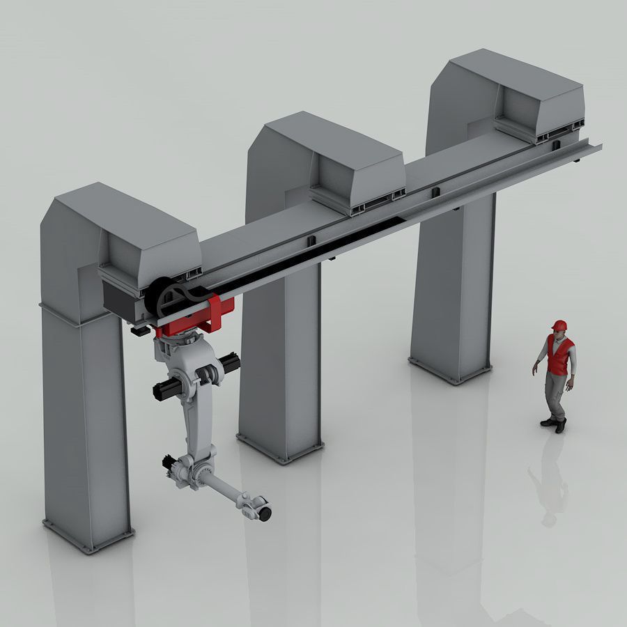 Electric linear axis Lucas rackandpinion / for robots / high