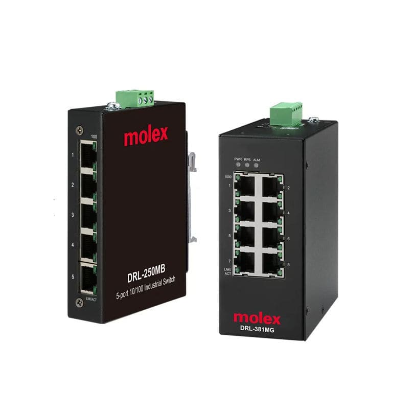 Managed ethernet switch - Molex - 5 ports / 8 ports / ProfiNet