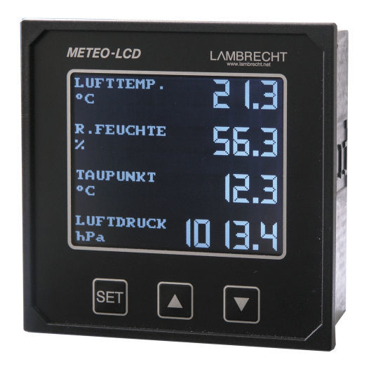 Wind speed indicator - METEO-LCD-IND - Wilh. LAMBRECHT GmbH - humidity ...