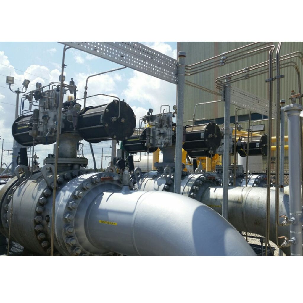 Pneumatic valve actuator / quarter-turn / double-acting / spring-return