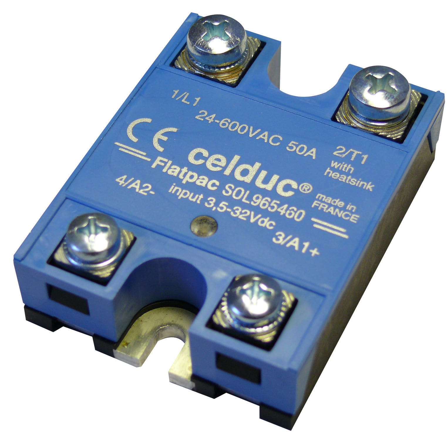 Singlephase solid state relay SOL series celduc relais panel