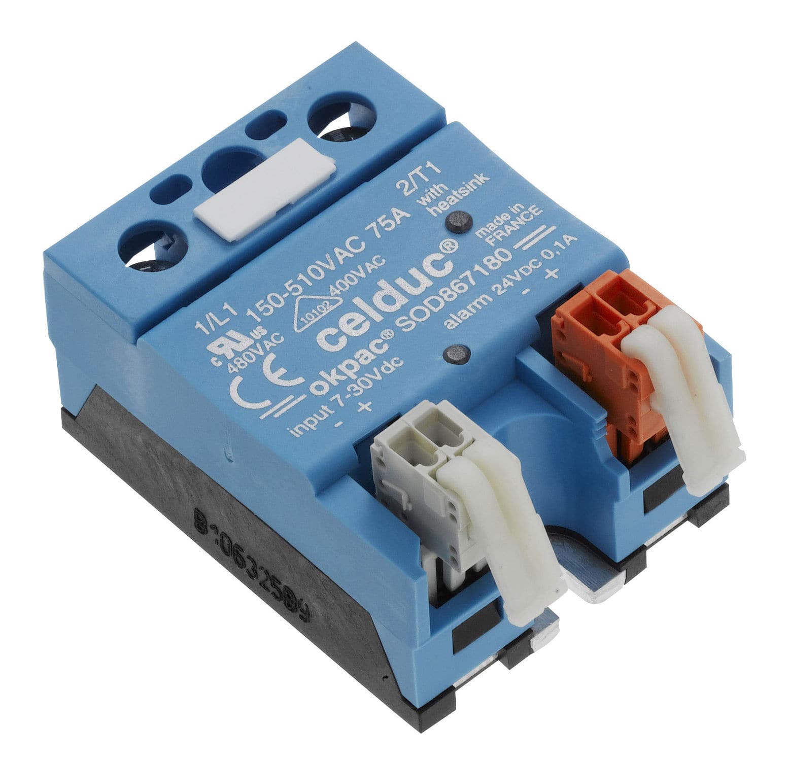 Singlephase solid state relay SOD series celduc relais panelmount / power