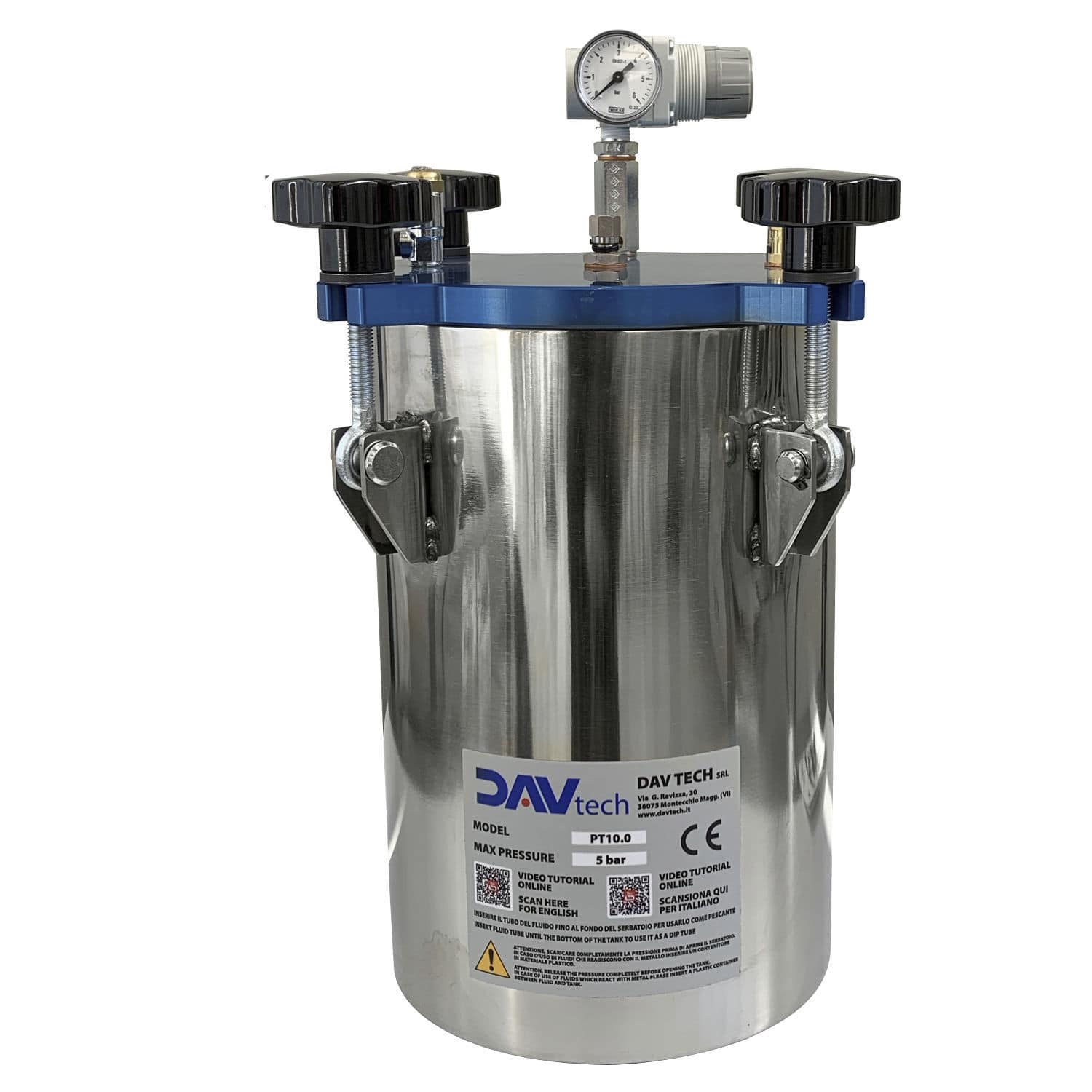 Feed tank - PT10 - DAV TECH Srl - pressurisation / oil / for viscous  products