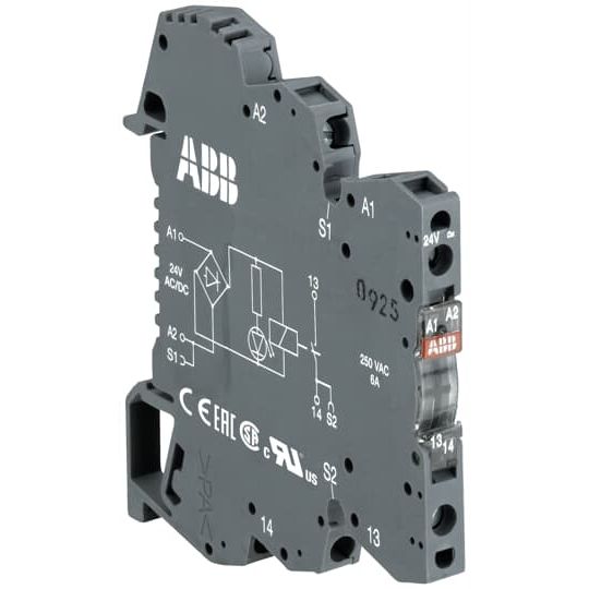 Interface solid state relay R600 series ABB 24 Vdc / 12 Vdc / 48VDC