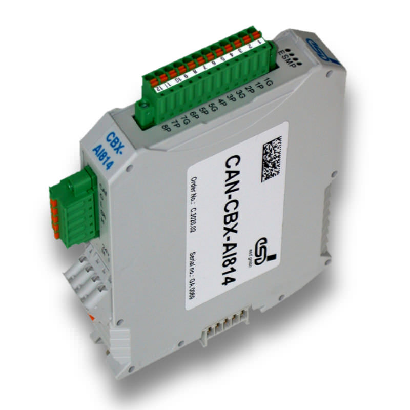 Analog I/O module - CAN-CBX-AI814 - esd electronics gmbh - CANopen ...
