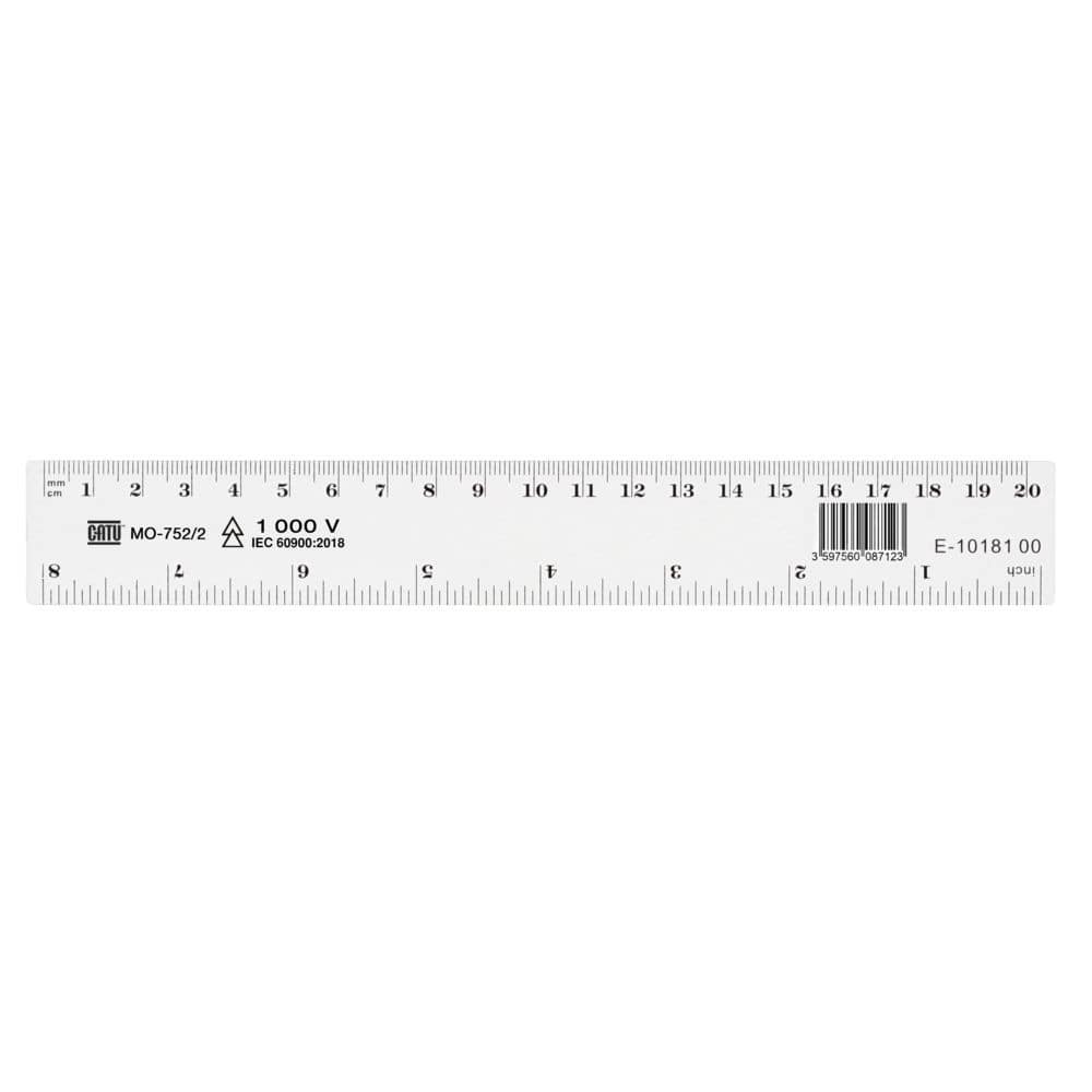Insulation Steel Ruler Insulated ruler - MO-752/2 - CATU - Square corner