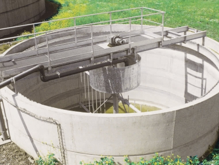 Central drive thickener EUROPELEC screw / for wastewater treatment