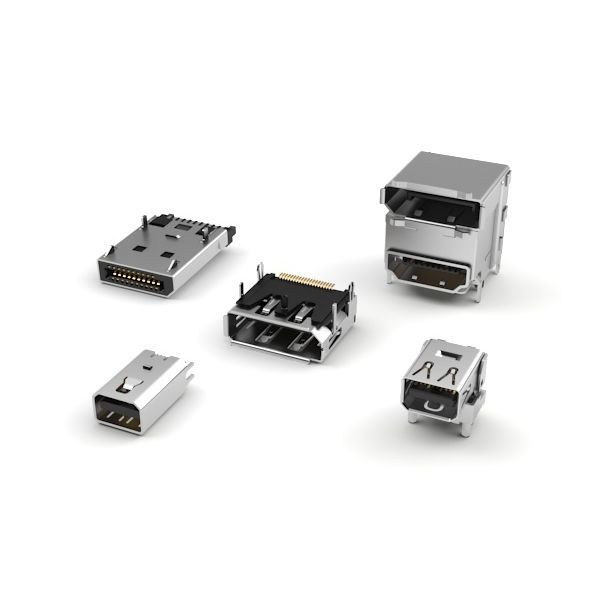 Displayport Connector Dpc F S Series Adam Tech Data Right Angle