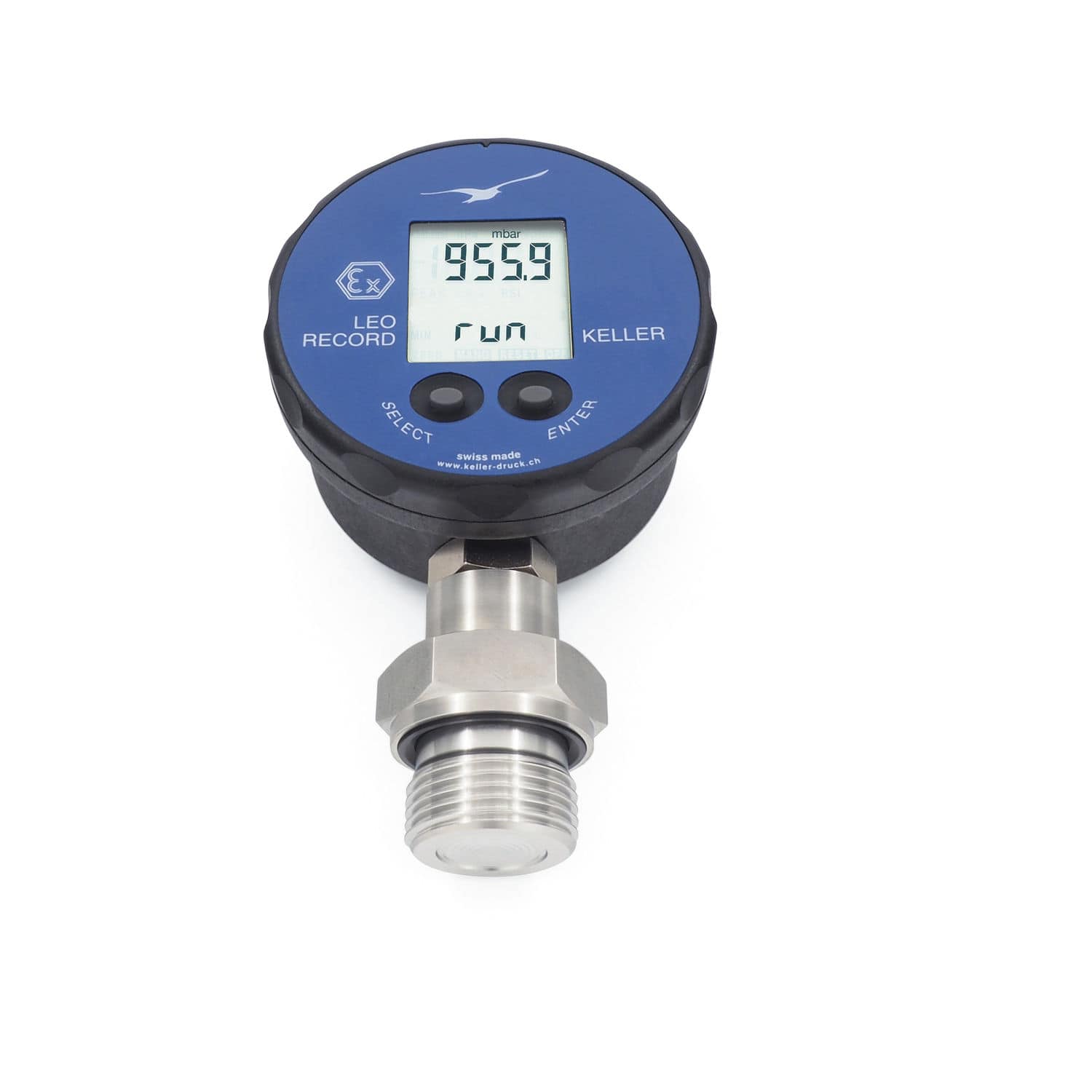 Pressure gauge with LCD display LEORecordEi KELLER Pressure